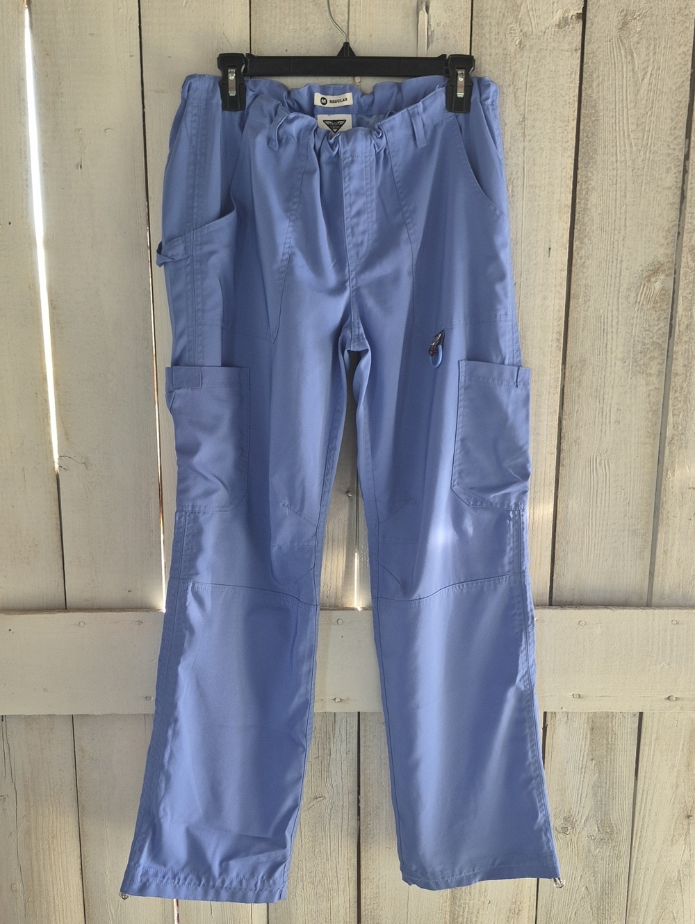 koi Womenโs Cargo Scrub Pants in Periwinkle